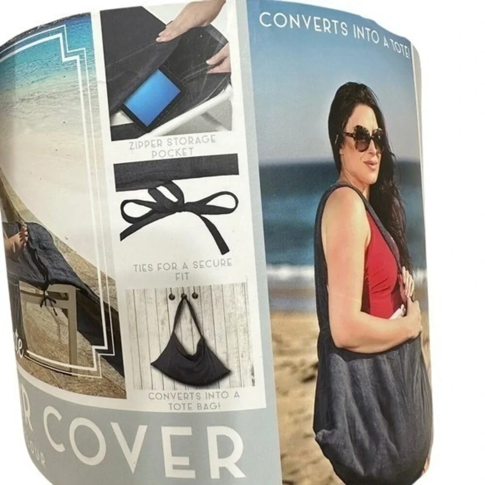 Morgan Home Fashions Ultimate Lounge Chair‎ Cover Cotton Velour Charcoal Tote